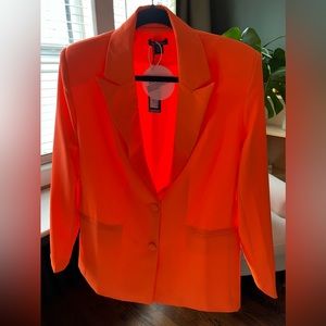 NWT Highlighter Orange Oversized Blazer